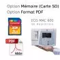 Tarjeta de memoria SD y Formato PDF para EGC GE Healthcare Mac 600 