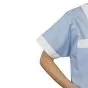 Túnica médica para mujer Tilly azul bocamanga blanco Mulliez