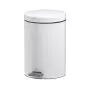 Cubo de basura con pedal Rossignol BASIC Metal 14L Blanco