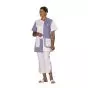 Túnica médica para mujer Telsa Blanco/Azul Mulliez