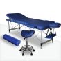 Pack Masaje color Azul Mediprem: camilla de masaje con taburete y cojín de masaje