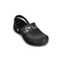 Zuecos Crocs Mercy Work, negro/ plateado
