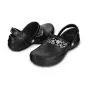 Zuecos Crocs Mercy Work, negro/ plateado