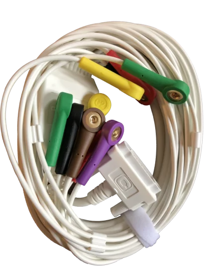 Cable paciente para ECG Cardioline con botón de presión