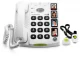 Teléfono fijo intuitivo con función de alarma Care Mondial Assistance Doro