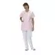 Túnica médica para mujer Taffa rosa con ribete blanco Mulliez