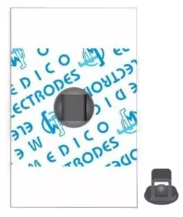 Electrodos ECG rectangulares con puente Medico 250990 - conector de carbono (lote de 900)