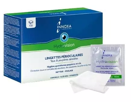 Toallitas limpiadoras para el contorno de los ojos Innoxa Hydravision (x20)