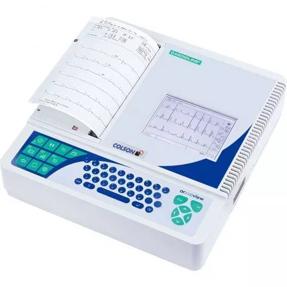 Electrocardiógrafo ECG Colson Cardioline AR2100 View Scope 12 pistes format A4 - 12 canales