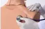Torso de auscultación con ruidos cardíacos y pulmonares 1019857