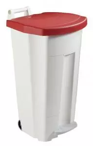 Cubo de basura con pedal 90L plástico Boogy en 5 colores Rossignol