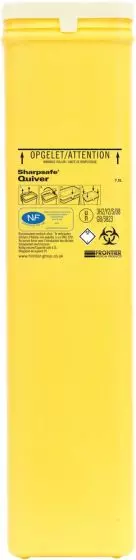 Contenedor de desechos Sharpsafe 7.5L hermético, altura 61 cm, lote de 5 uds.