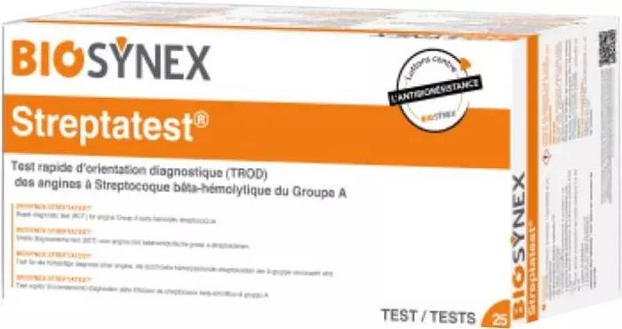 Test de angina profesional Biosynex Streptatest (caja de 25)