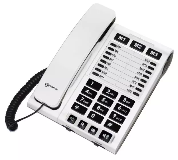 Teléfono fijo multifuncional CL1200 Geemarc