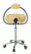Taburete DERBY base cromada con respaldo arco Ecopostural S5672