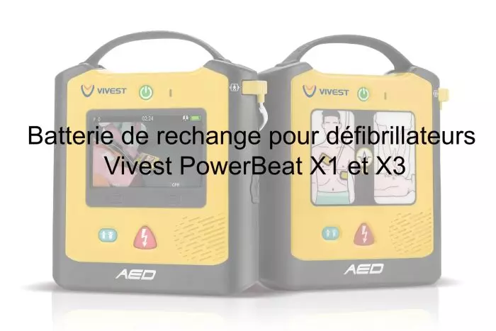 Batería de repuesto para los desfibriladores Vivest PowerBeat X1 y X3
