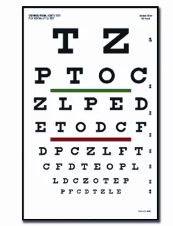 Test visual de Snellen de 6m