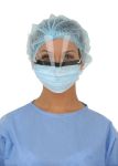 Mascarillas de protección con visor azul, tipo IIR, modelo adulto (caja de 25)