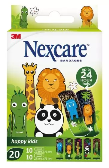 Tiritas infantiles Nexcare Happy Kids (caja de 20)