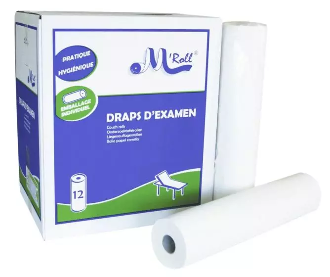 M'Roll guata lisa hojas de examen Largo precortado (12 rollos)