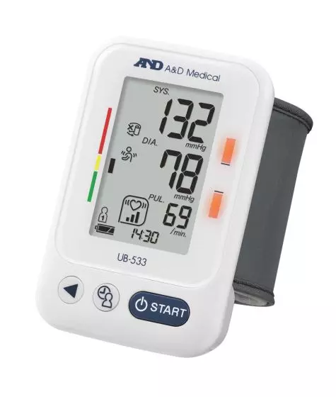 Tensiómetro electrónico de muñeca A&D UB-533 - con indicador de posición