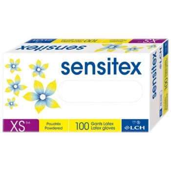Guantes de látex para examen Sensitex (caja de 100)