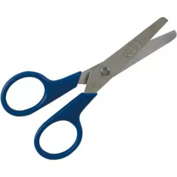 Euromedis tijeras estériles de plástico de punta redonda (caja de 100)