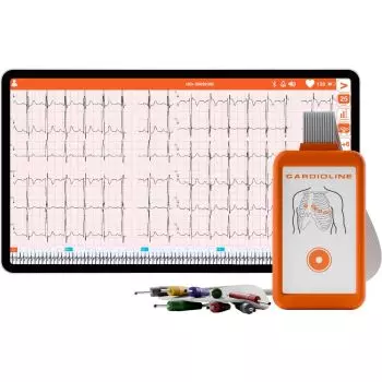 Electrocardiógrafo ECG Cardioline Touchecg HD+ Bluetooth (12 derivaciones) para Android con tableta de 10