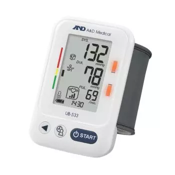 Tensiómetro electrónico de muñeca A&amp;D UB-533 - con indicador de posición