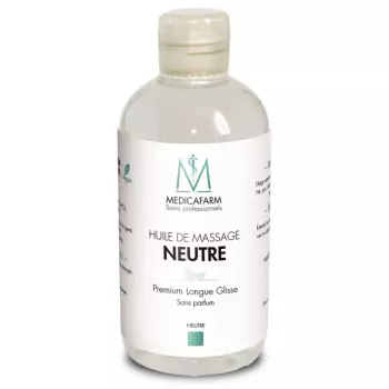 Aceite para masaje neutro premium larga duración Medicafarm 250 ml