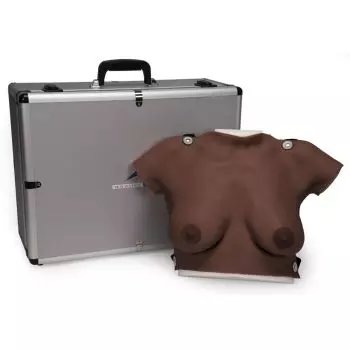 Modelo de palpación mamaria L50 piel oscura de 3B Scientific con maletín y tabla anatómica