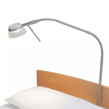 Lámpara de lectura Derungs Amalia 9 B S8 con fijación para cama integrada