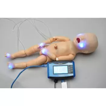 Maniquí para cuidado de bebés enfermos Simulador Premie™ Blue con tecnología Smartskin™ 3B Scientific W45181