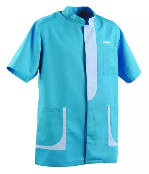 Bata de medico hombre LEE Adolphe Lafont Azul turquesa