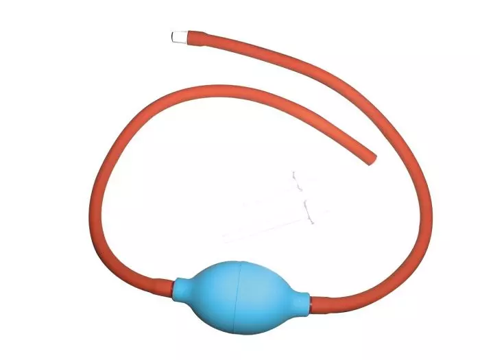 Pera de enema, elastómero, completa, entregada en una bolsa (ORL)