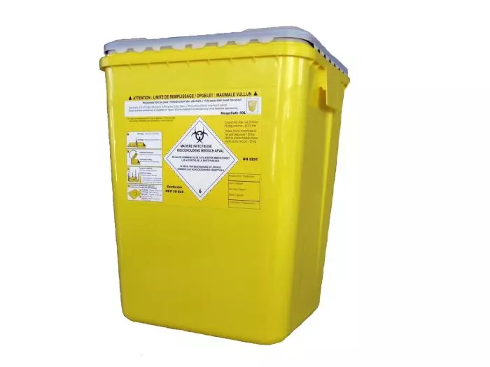 Contenedor de desechos 50L Sharpsafe, lote de 5