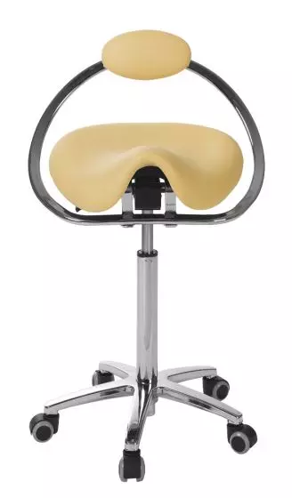 Taburete DERBY base cromada con respaldo arco Ecopostural S5672