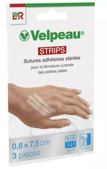 Suturas adhesivas estériles LR Velpeau Strips