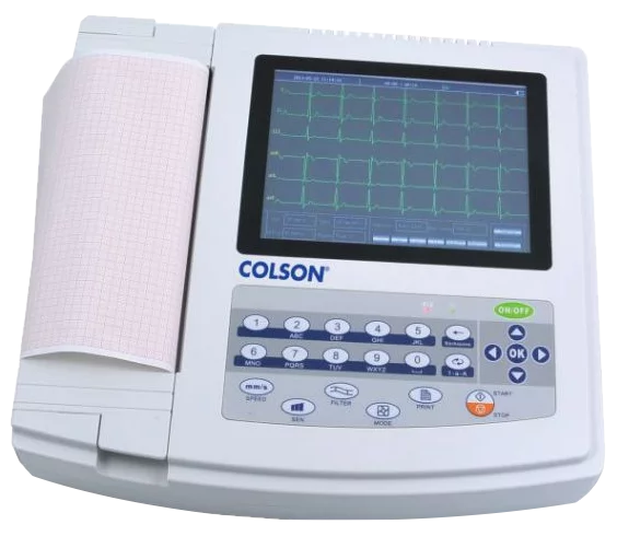 Electrocardiógrafo ECG Cardi-12 (12 canales) con interpretación Colson