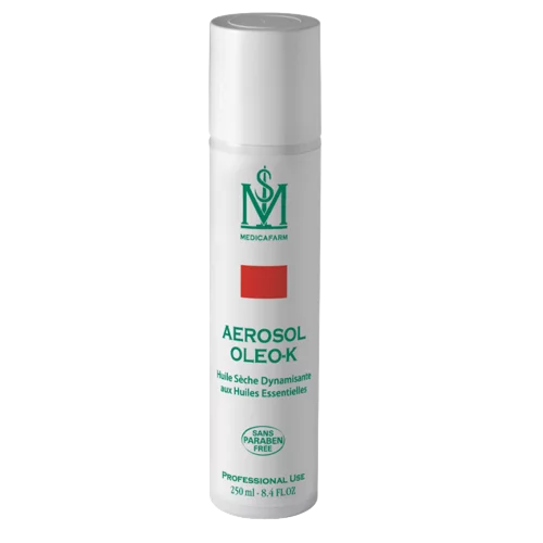 Aerosol OLEO-K con aceites esenciales para masaje múscular Medicafarm
