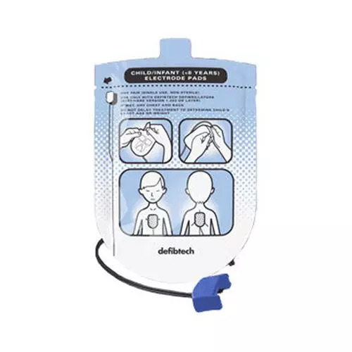 Par de electrodos pediátricos para el desfibrilador de entrenamiento de Defibtech 