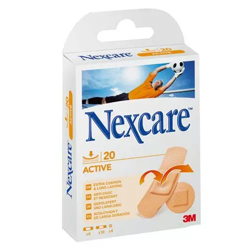 Tiras adhesivas 3M Nexcare Active, Caja de 20