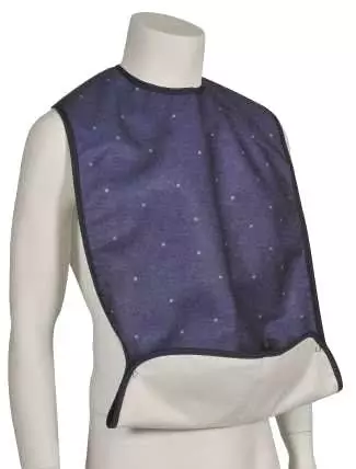 Babero lavable para adulto con cierre a presión