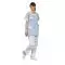 Túnica médica para mujer Tilly azul bocamanga blanco Mulliez