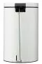 Cubo de basura ergonómico con pedal metálico Rossignol Sanelia 20L Blanco