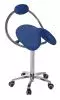 Taburete PONY SILLA DE MONTAR base cromada con respaldo arco Ecopostural S5662