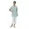 Túnica médica para mujer Taffa verde con ribete blanco Mulliez 