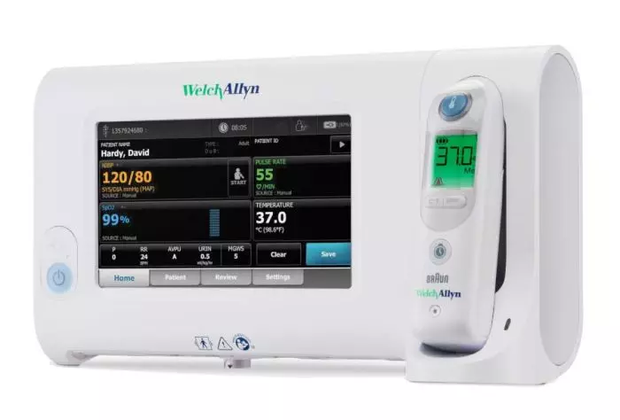 Monitor de paciente multiparamétrico Welch Allyn CSM 7100 (PNI, SpO2 Nonin, Temp.)