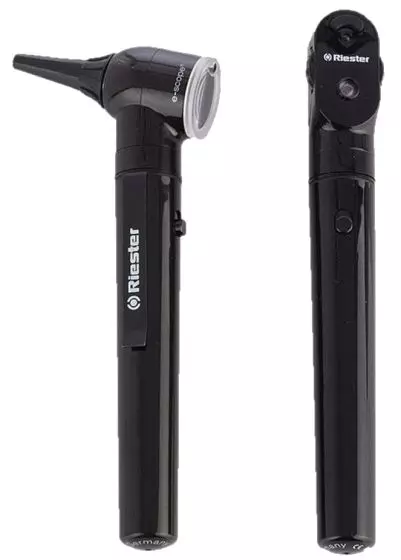 Set de otoscopio / oftalmoscopio Riester E-scope - Lámpara LED