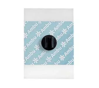 Electrodos ECG rectangulares con puente White Sensor 4540 Ambu - conector de grafito - paquete de 300